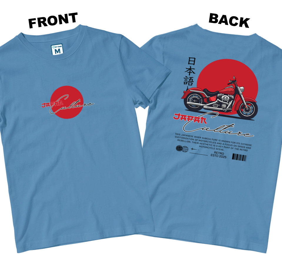Cotton Shirt: Japan Culture  (Front and Back)