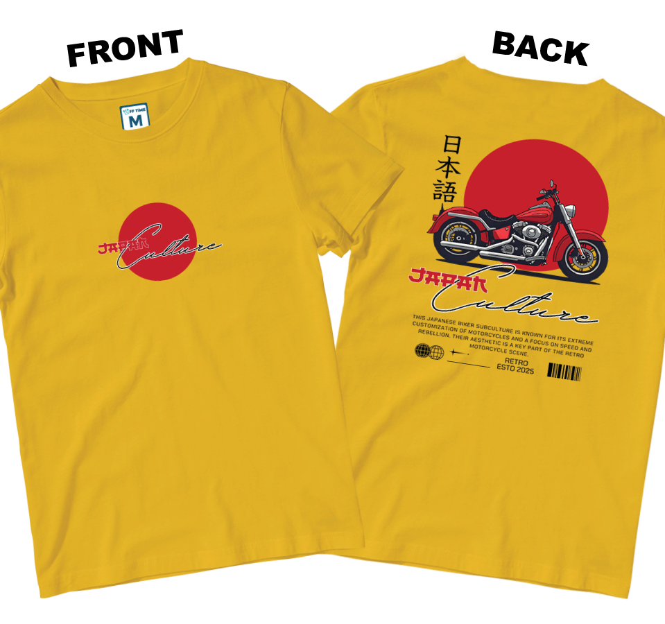 Cotton Shirt: Japan Culture  (Front and Back)