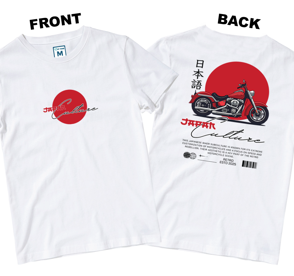 Cotton Shirt: Japan Culture  (Front and Back)