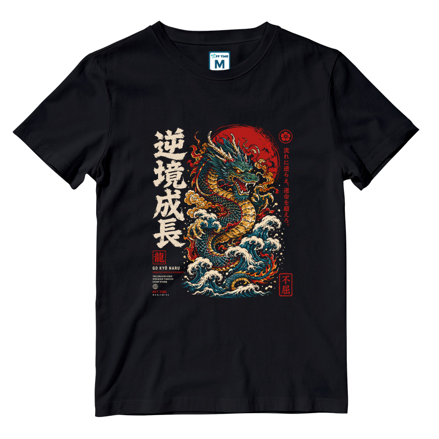 Cotton Shirt: Japanese Dragon
