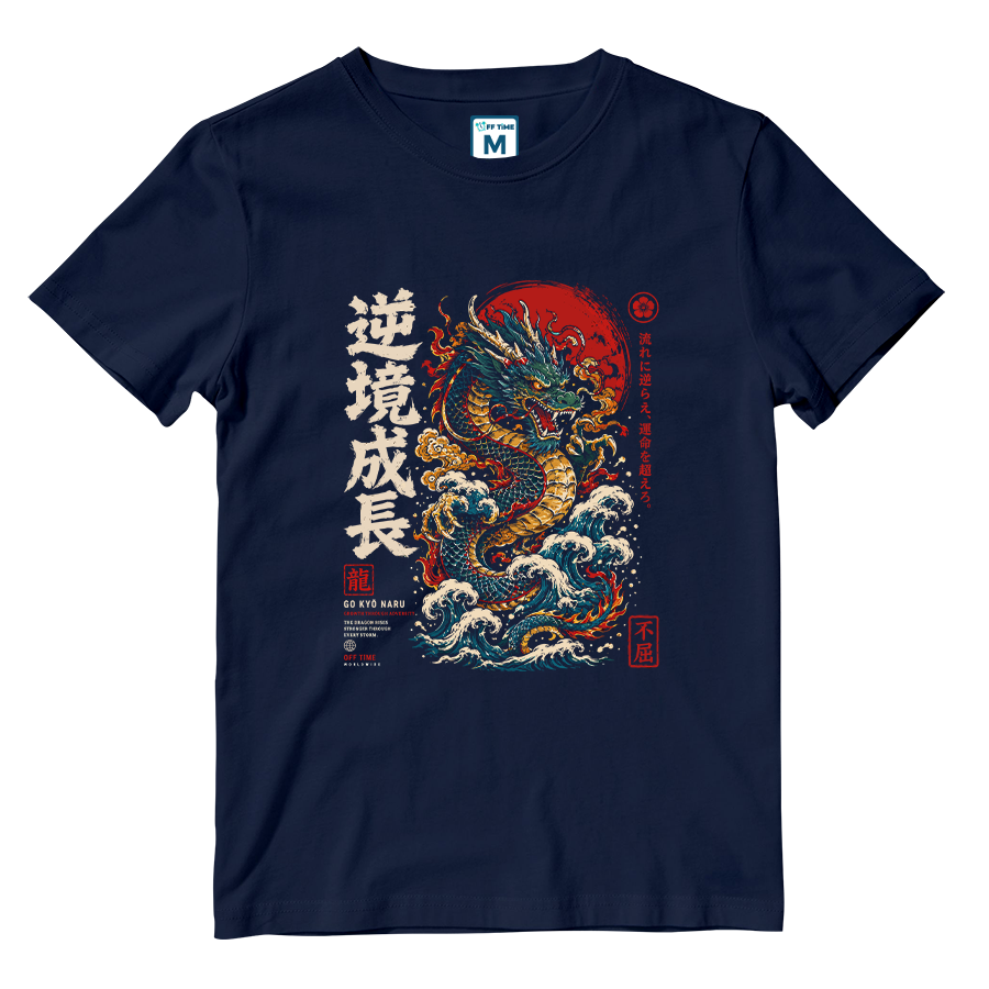 Cotton Shirt: Japanese Dragon