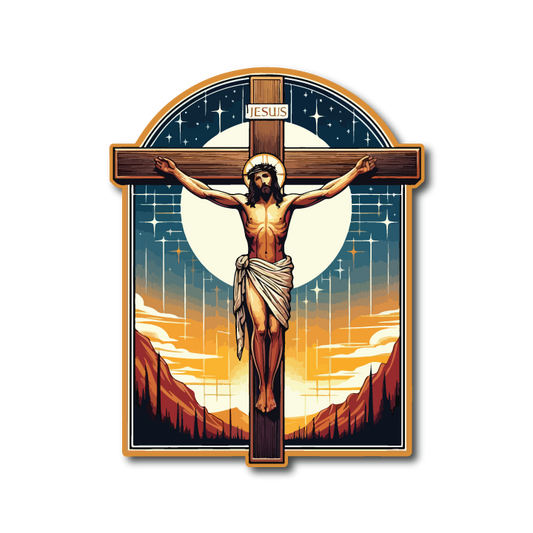 Acrylic Vehicle Badge: Jesus Twilight