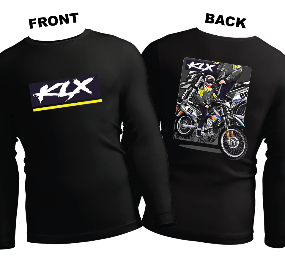 Long Sleeve Drifit Shirt: KLX (Front and Back)