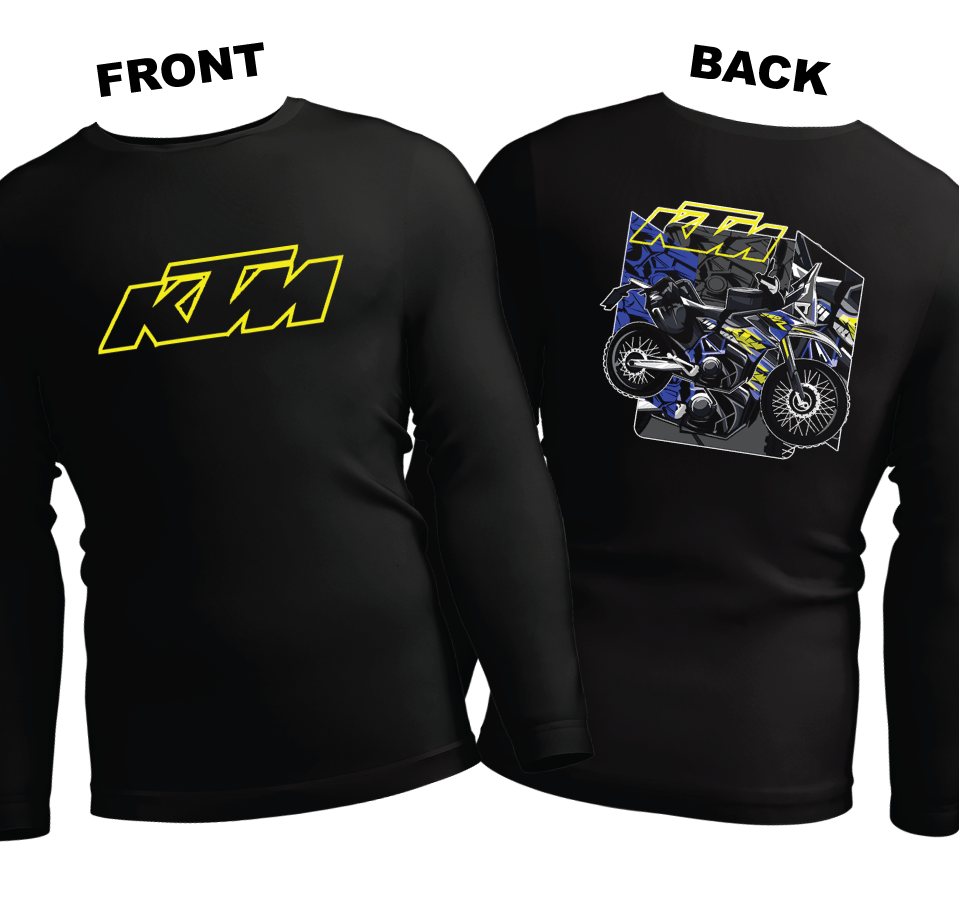 Long Sleeve Drifit Shirt: KTM (Front and Back)