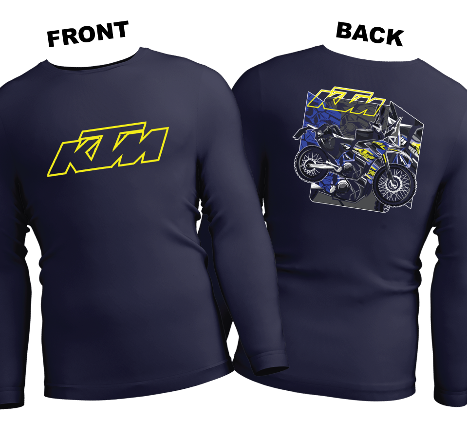 Long Sleeve Drifit Shirt: KTM (Front and Back)