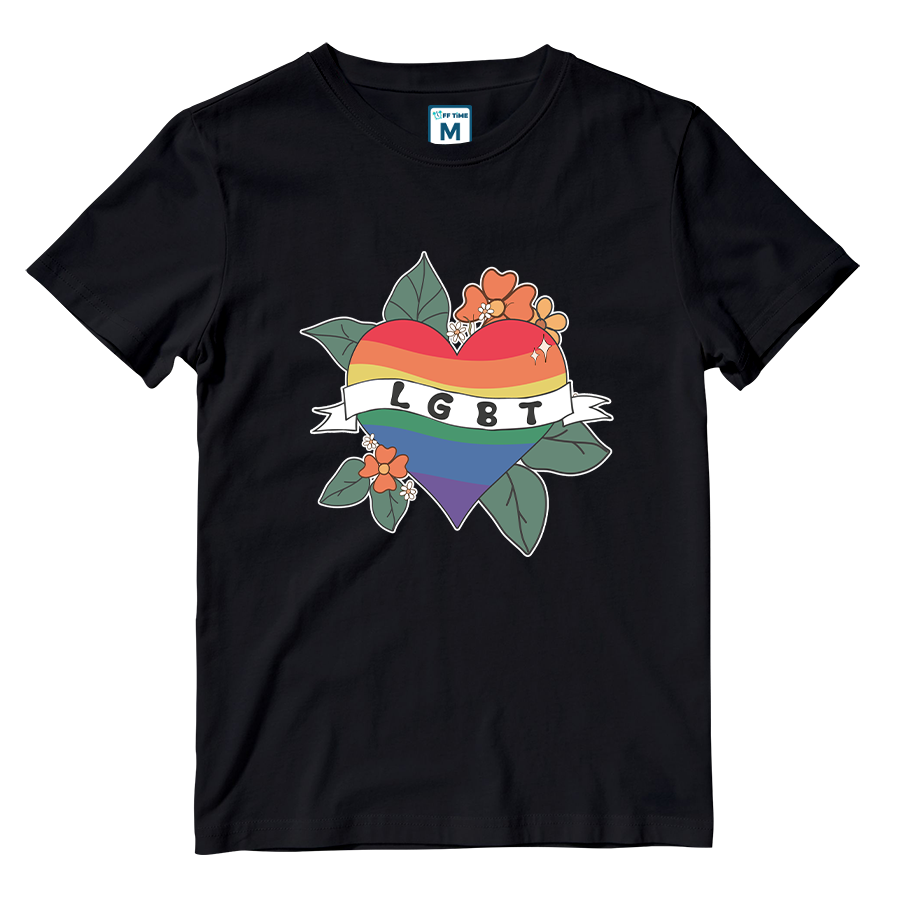 Cotton Shirt: LGBT Heart