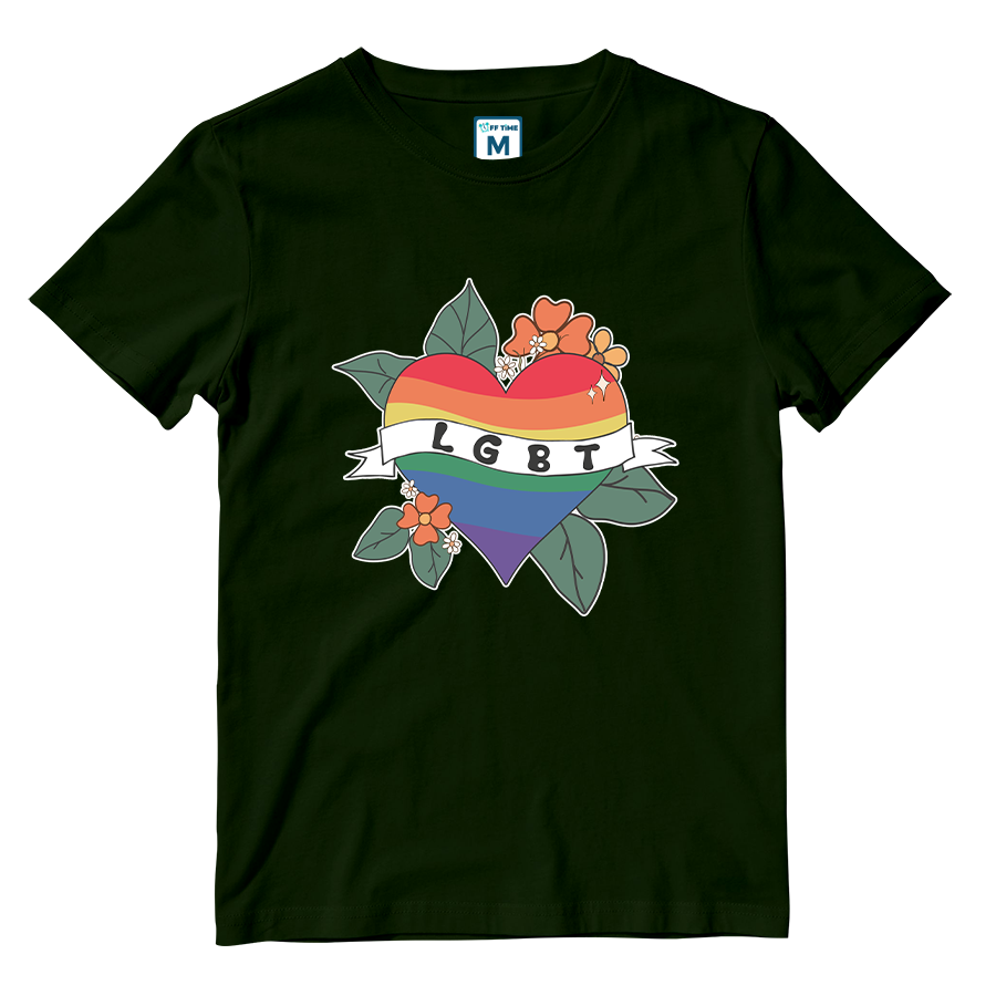 Cotton Shirt: LGBT Heart
