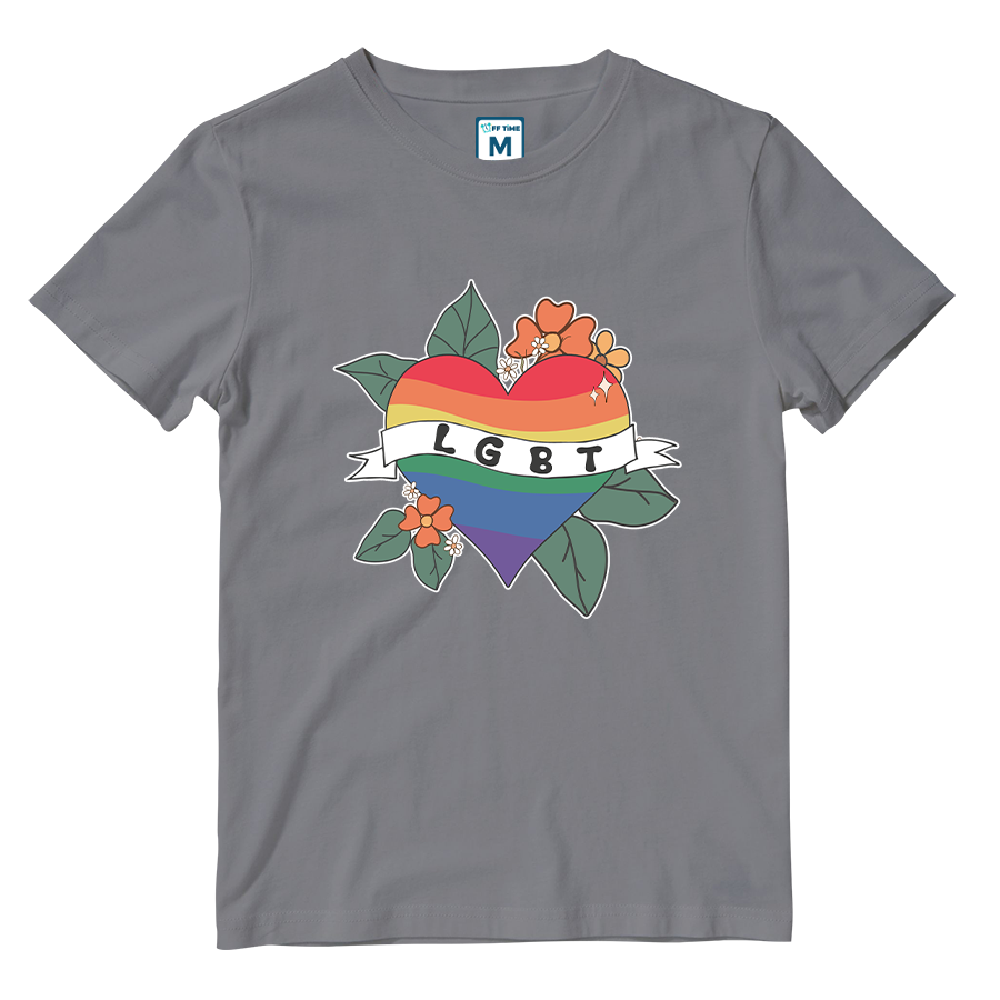 Cotton Shirt: LGBT Heart