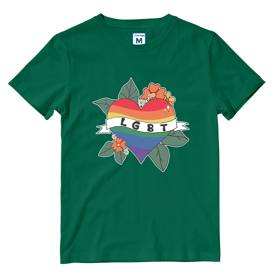 Cotton Shirt: LGBT Heart