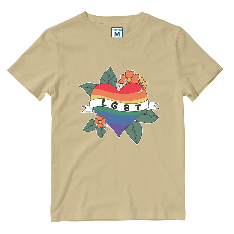 Cotton Shirt: LGBT Heart