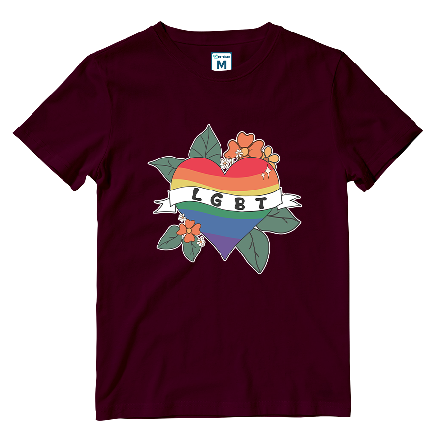 Cotton Shirt: LGBT Heart