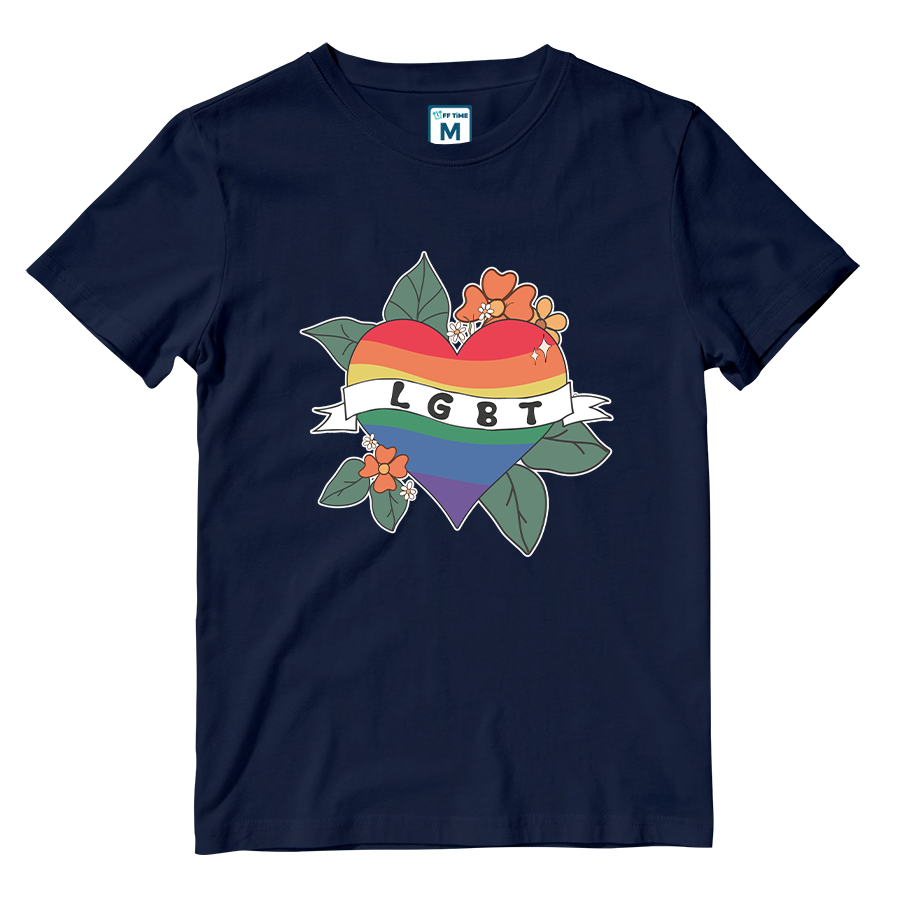 Cotton Shirt: LGBT Heart