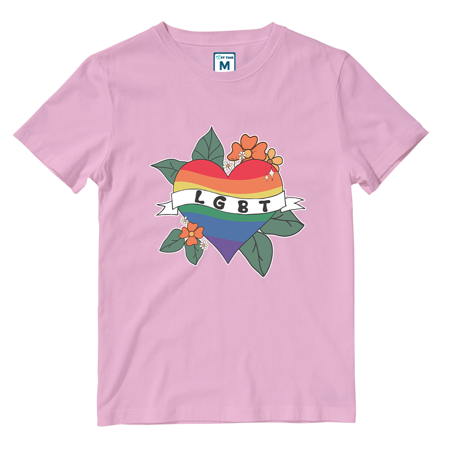 Cotton Shirt: LGBT Heart