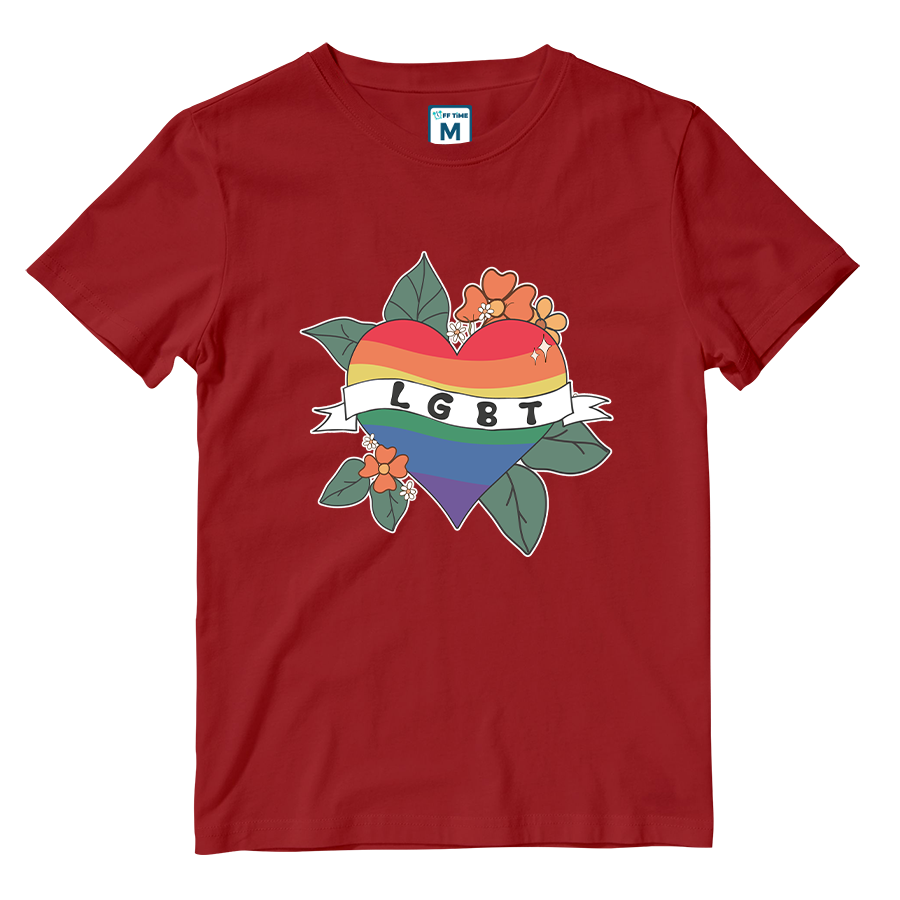 Cotton Shirt: LGBT Heart