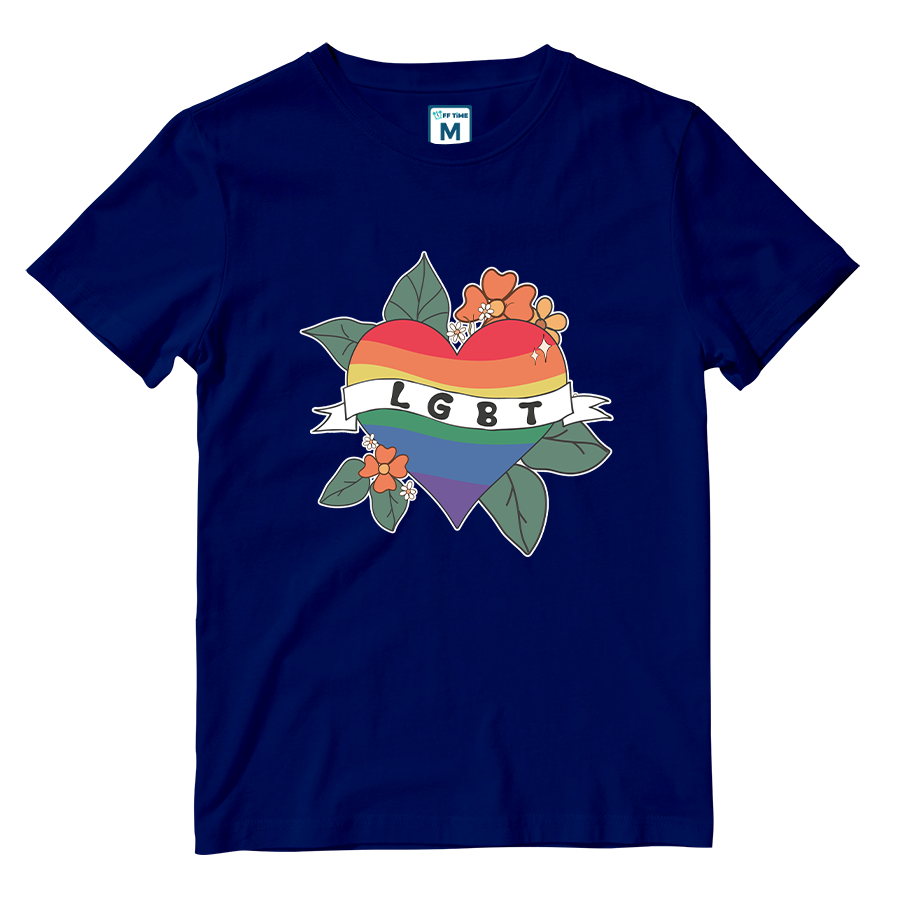 Cotton Shirt: LGBT Heart