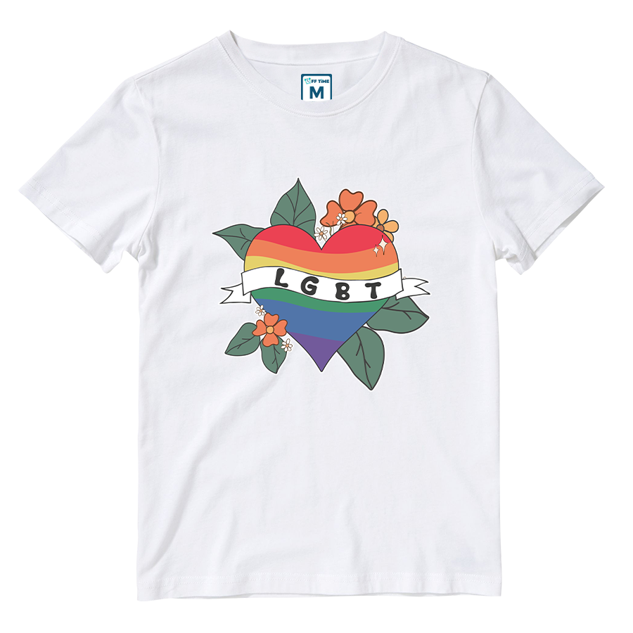Cotton Shirt: LGBT Heart