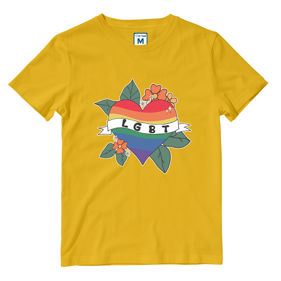 Cotton Shirt: LGBT Heart