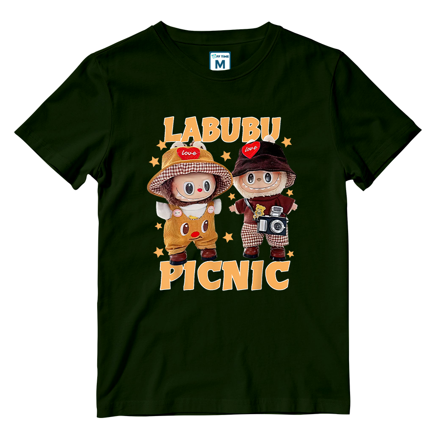 Cotton Shirt: Labubu Picnic