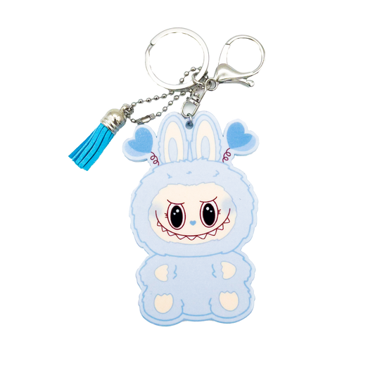 Acrylic Bag Charms: Labubu Blue