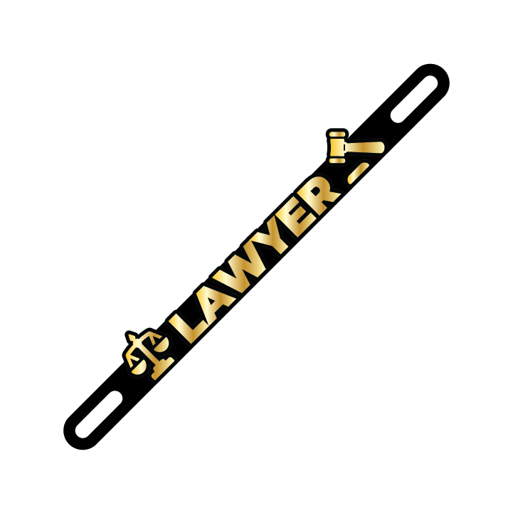 Car Plate Badge: Lawyer