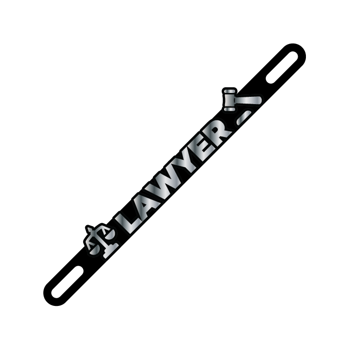 Car Plate Badge: Lawyer