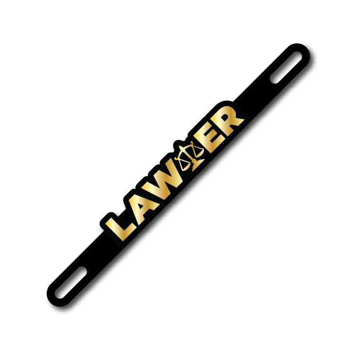 Car Plate Badge: Lawyer Ver 2