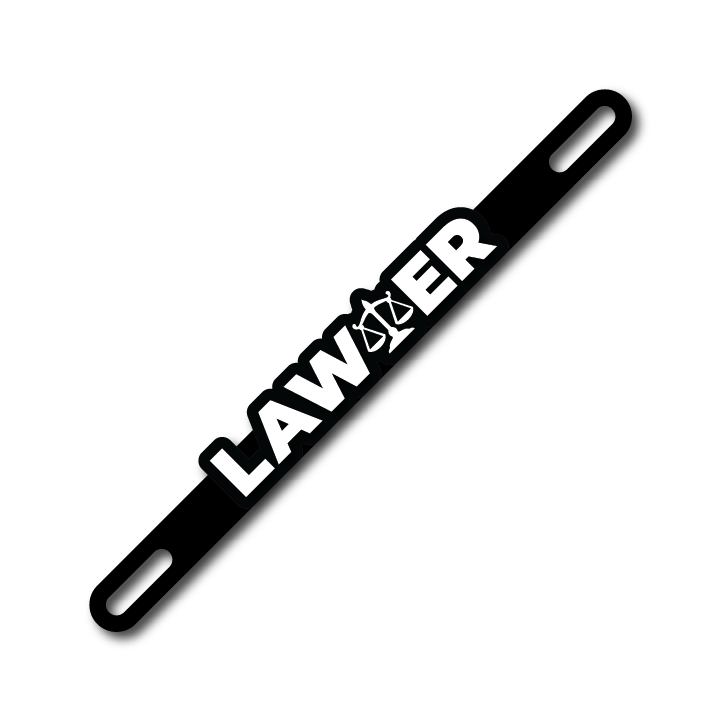 Car Plate Badge: Lawyer Ver 2