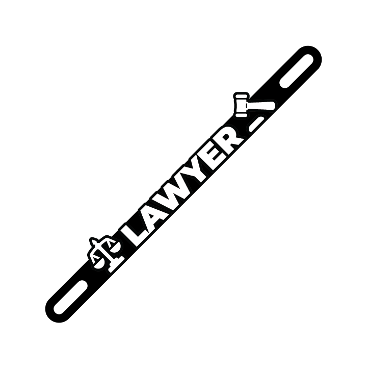 Car Plate Badge: Lawyer