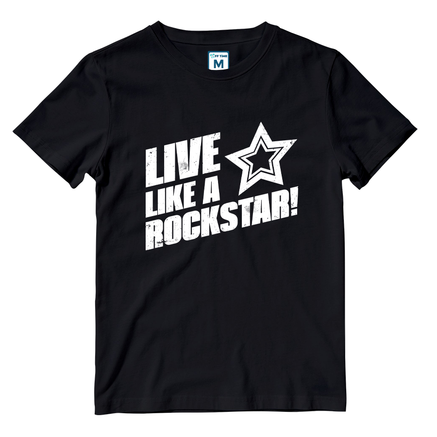 Cotton Shirt: Live Like A Rockstar