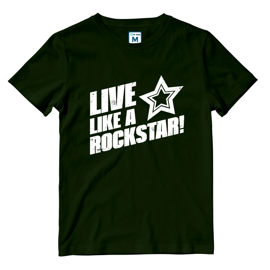 Cotton Shirt: Live Like A Rockstar