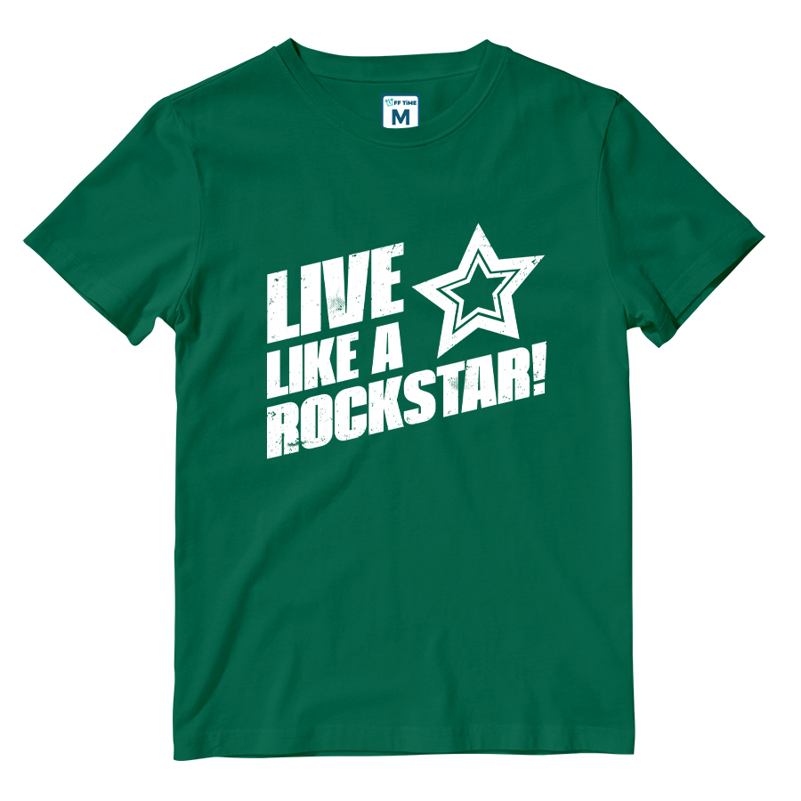 Cotton Shirt: Live Like A Rockstar