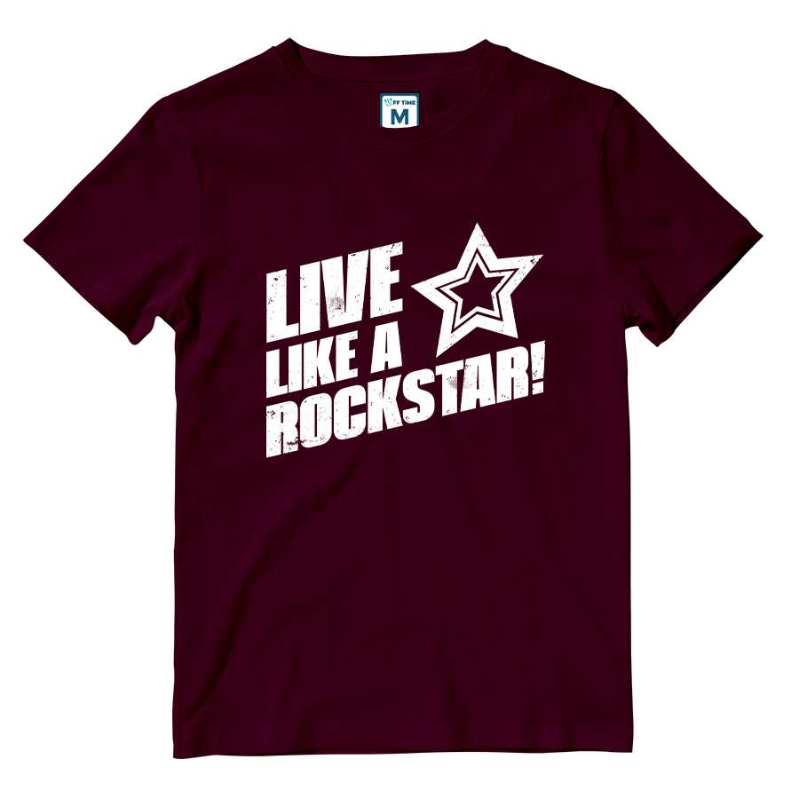 Cotton Shirt: Live Like A Rockstar