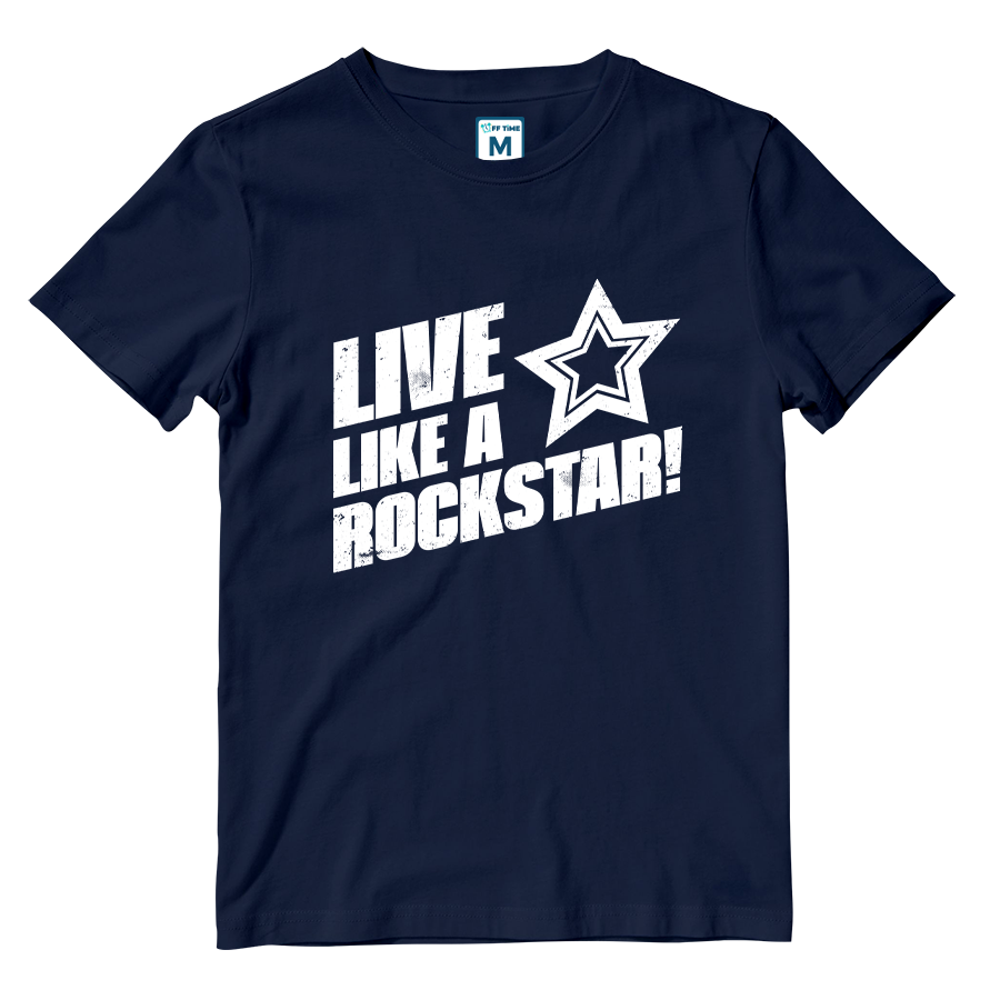 Cotton Shirt: Live Like A Rockstar