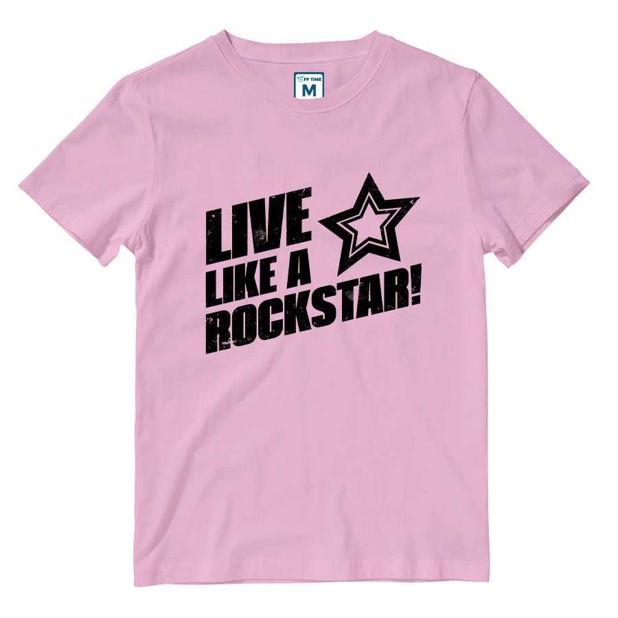Cotton Shirt: Live Like A Rockstar