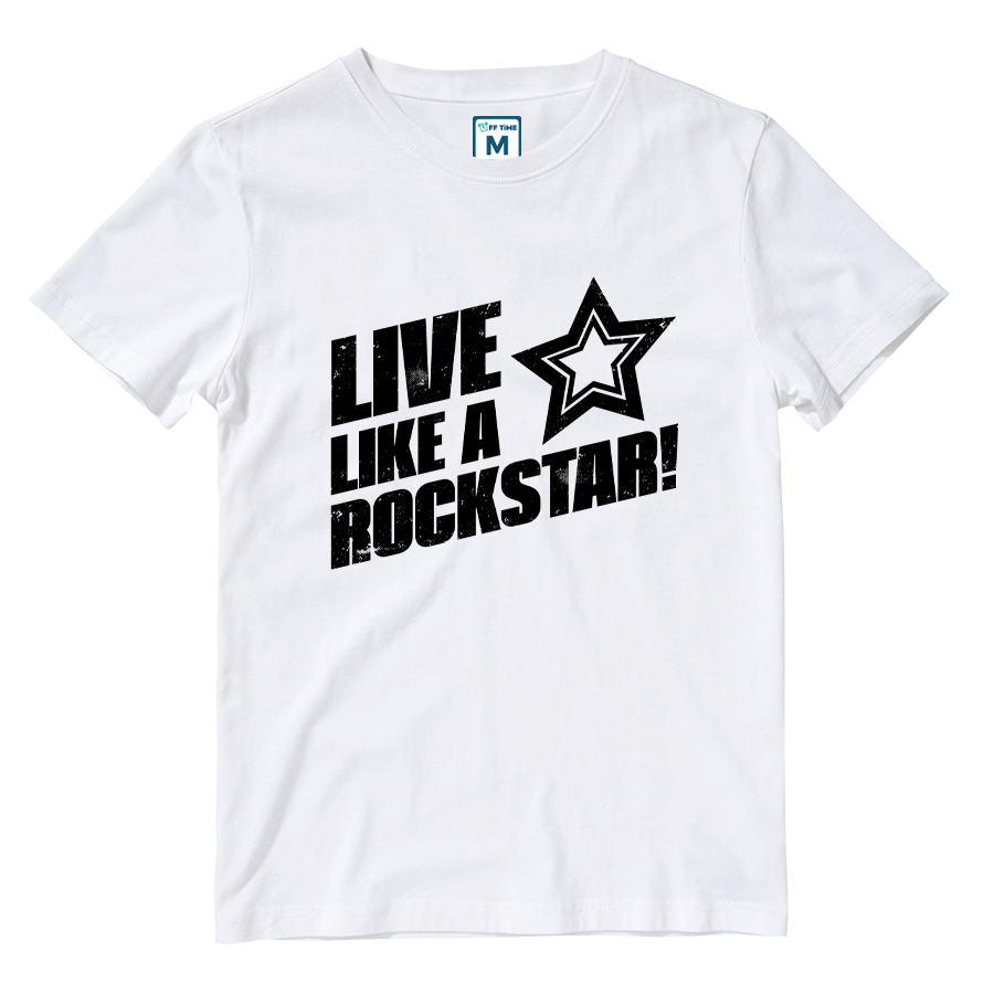 Cotton Shirt: Live Like A Rockstar