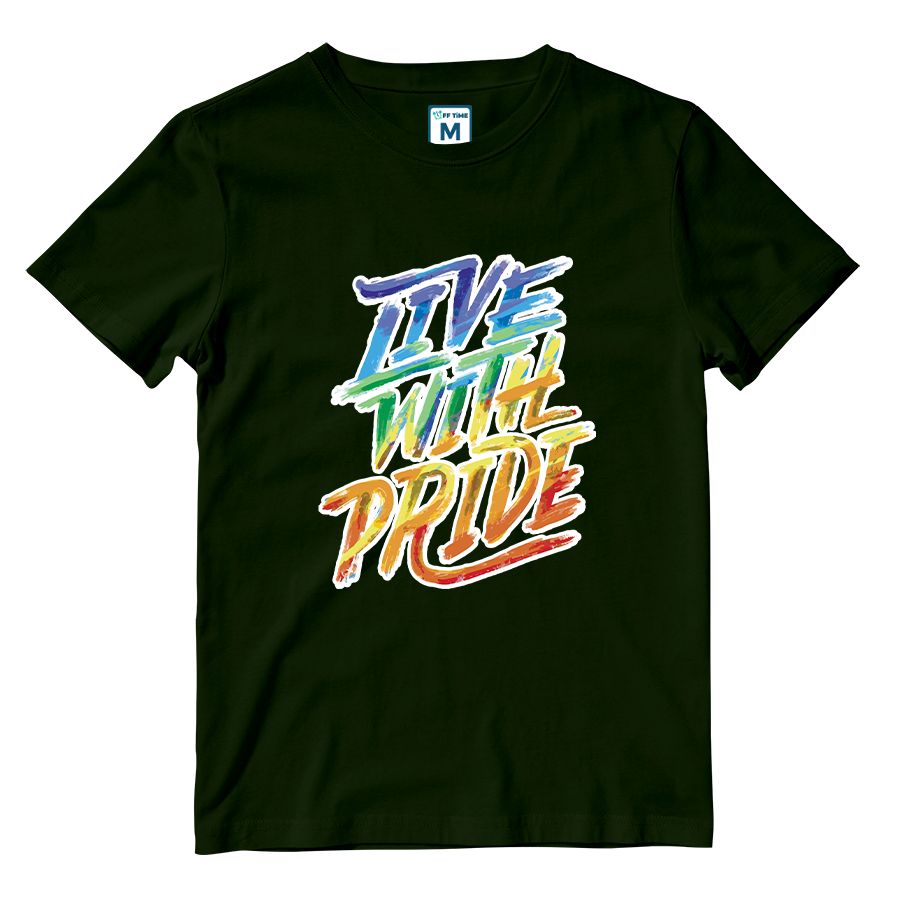Cotton Shirt:  Brush Strokes Pride