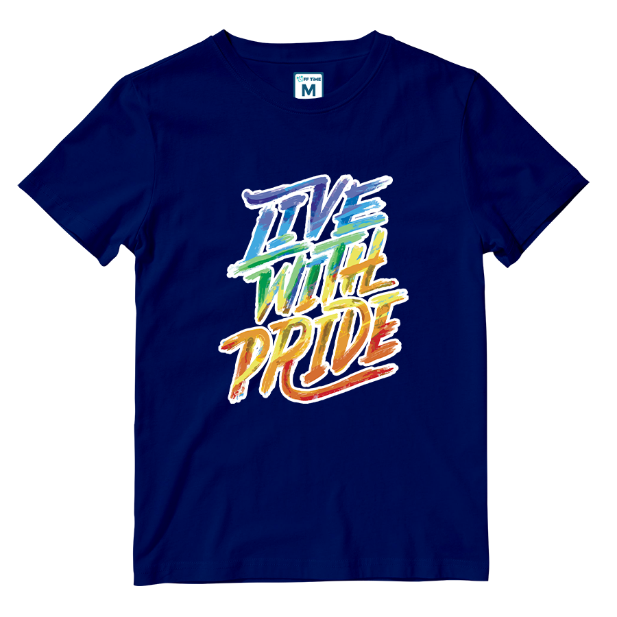 Cotton Shirt:  Brush Strokes Pride