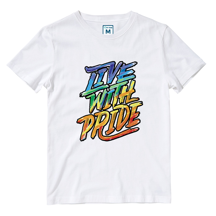 Cotton Shirt:  Brush Strokes Pride
