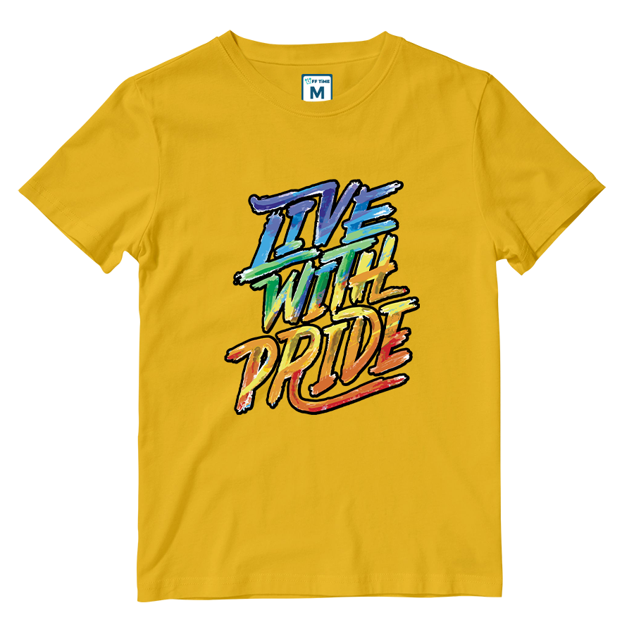Cotton Shirt:  Brush Strokes Pride
