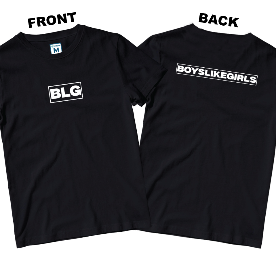 Cotton Shirt: Logo Boxes (Front and Back)
