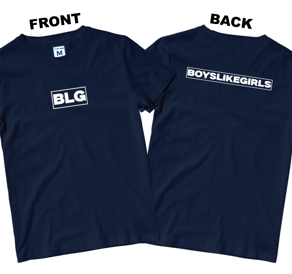 Cotton Shirt: Logo Boxes (Front and Back)