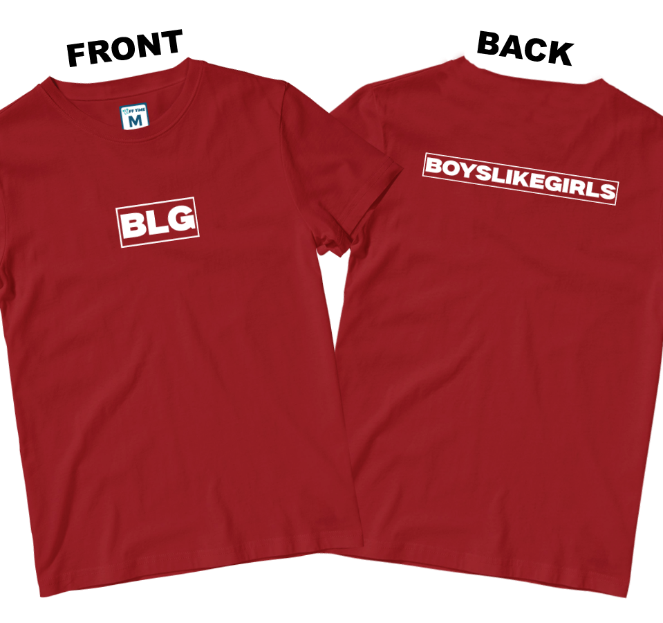 Cotton Shirt: Logo Boxes (Front and Back)