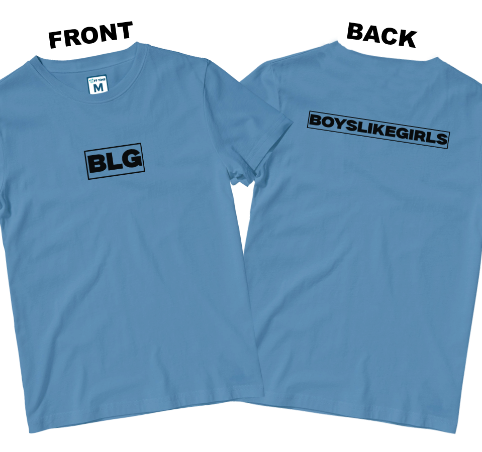 Cotton Shirt: Logo Boxes (Front and Back)