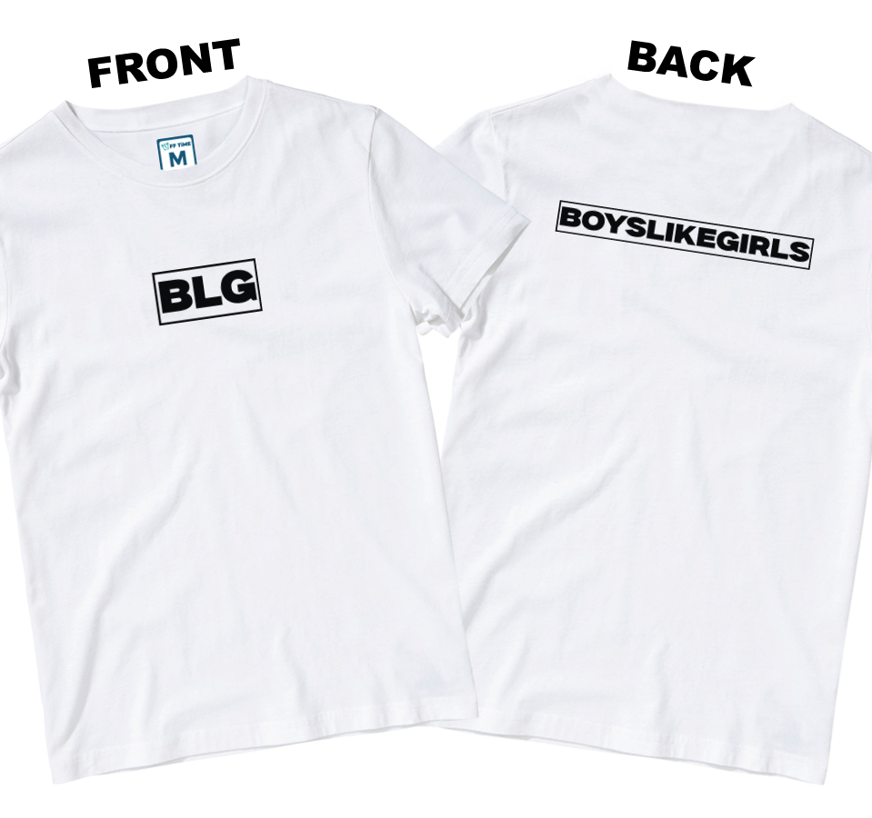 Cotton Shirt: Logo Boxes (Front and Back)
