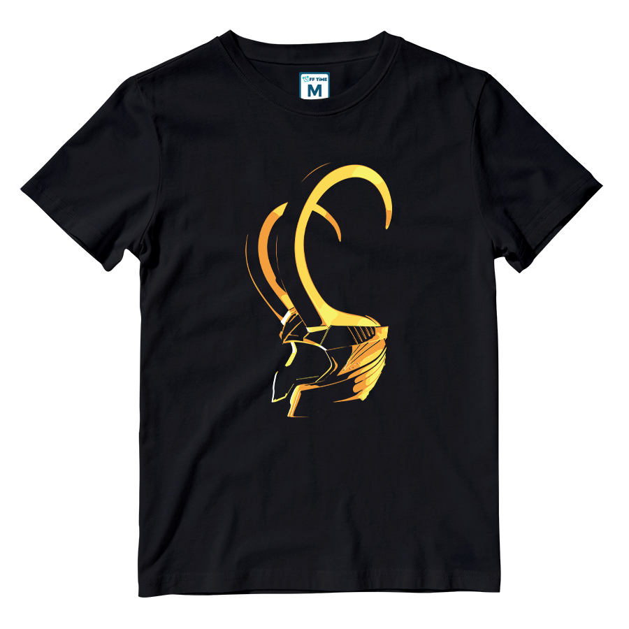 Cotton Shirt: Loki Helmet