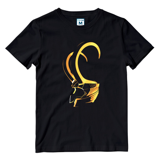 Cotton Shirt: Loki Helmet