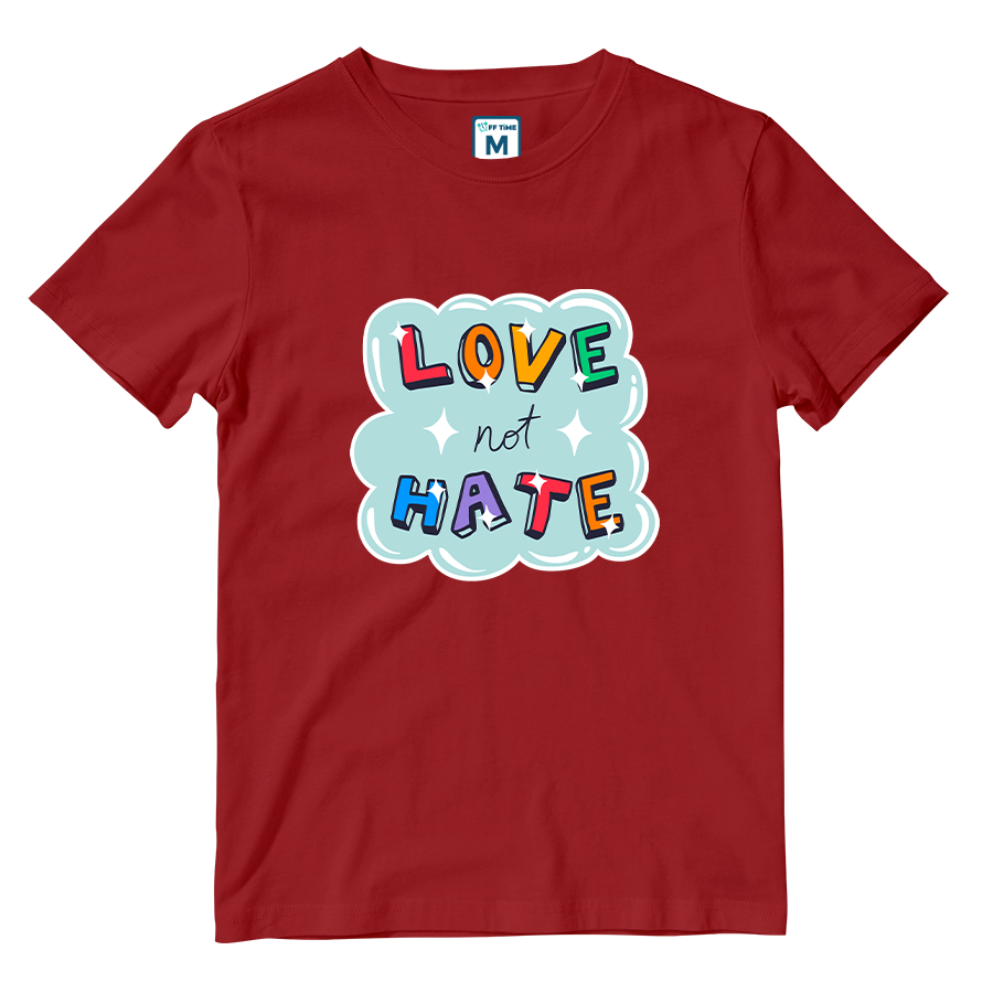 Cotton Shirt: Love not Hate