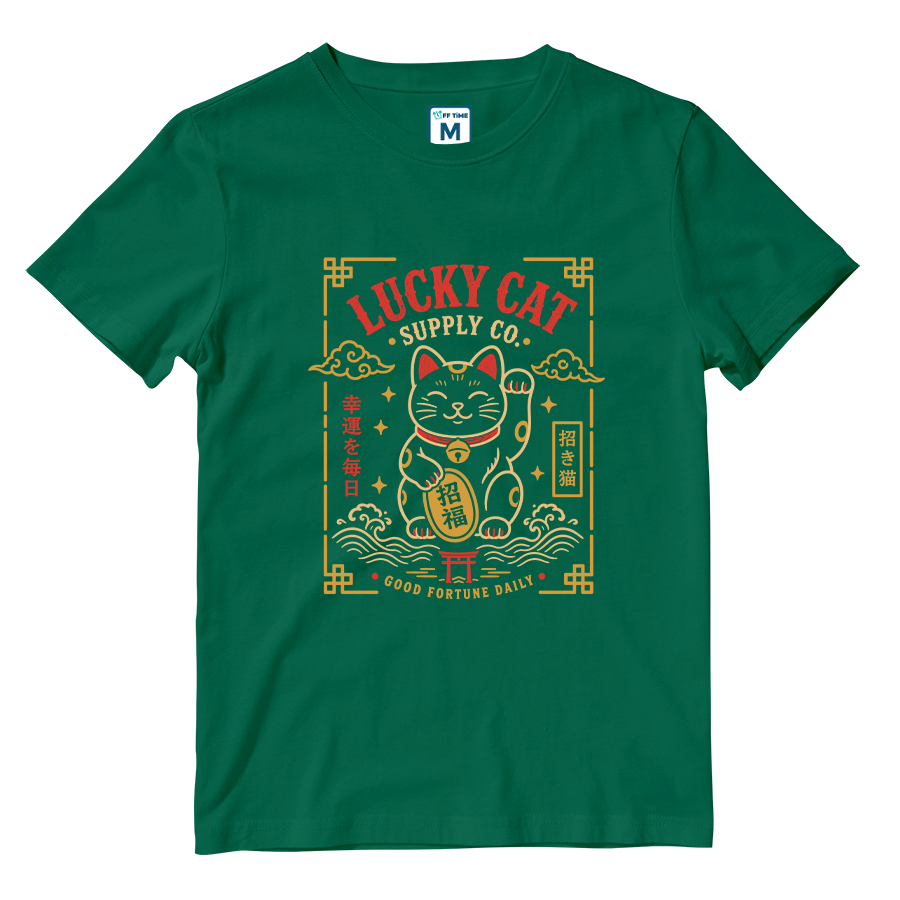 Cotton Shirt: Lucky Cat