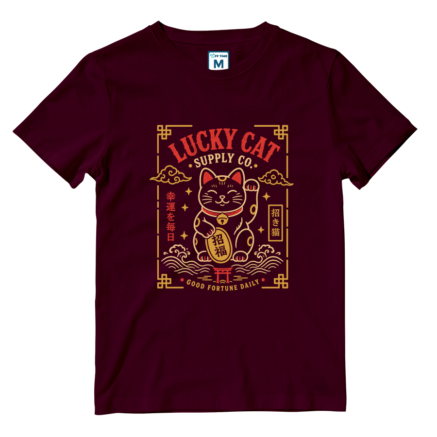 Cotton Shirt: Lucky Cat