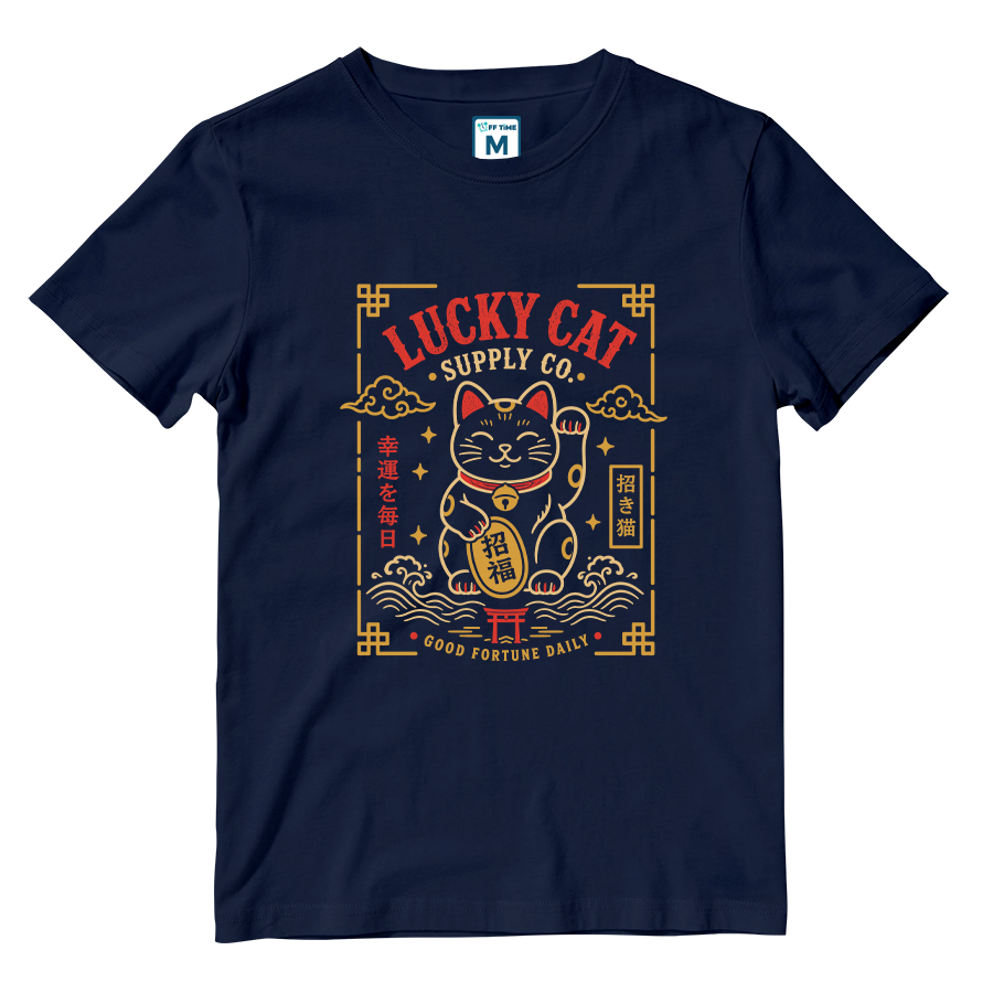 Cotton Shirt: Lucky Cat